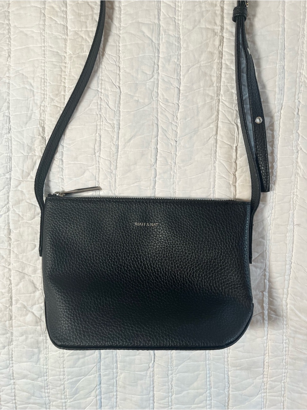 Matt & Nat Sam Vegan Leather Textured Crossbody Bag - Black